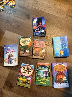 Assorted Cozy Holiday & Romance Paperback Books - Colorful Covers